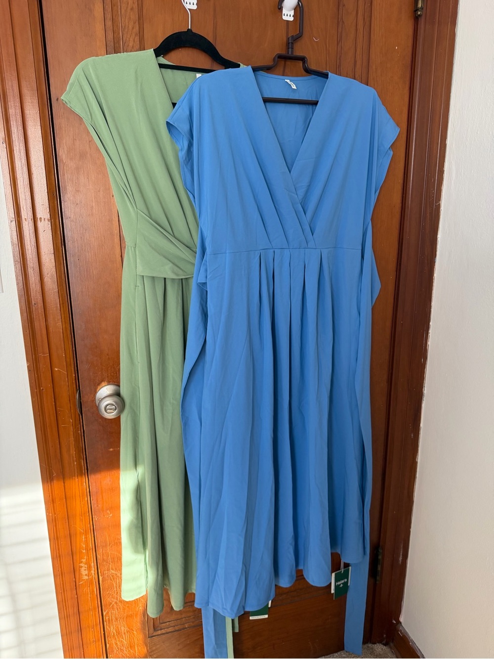 Halara Classic V-Neck Midi Dress in Blue medium